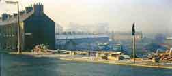Bridge Street during demolishing late 1960's The vacant gap is where the entrance to Marley and Francis Streets were