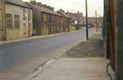 Meadow Lane, foreground, both sides of road shows part of Spence Bryson Linen Factory
