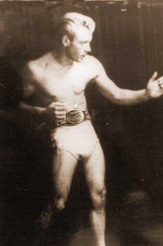 Danny Livingston Amateur welterweight wrestling champion Mid-Ulster 1950-52 Loaned by Danny Livingston