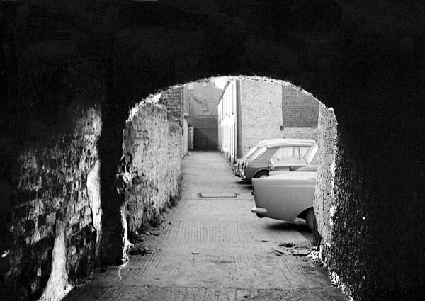Dawsons Court, off Woodhouse Street, just where the vehicle entrance is of the Magowan Building car park