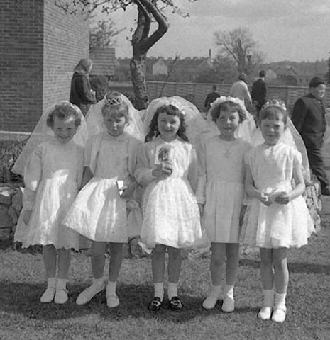 Abt. 1965/6 Eileen McKeever, Catherine McGeough, Eileen McCaffery, Patricia McParland and Donna Halfpenny